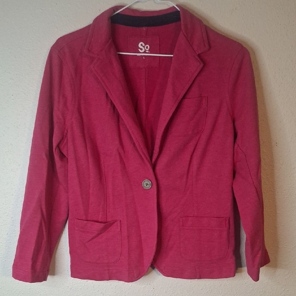 SO Pink Blazer Classic Notched Lapels size large